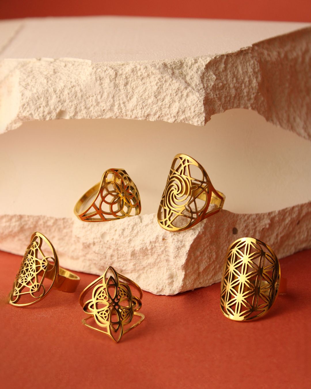 Bague géométrie sacrée - Spiral