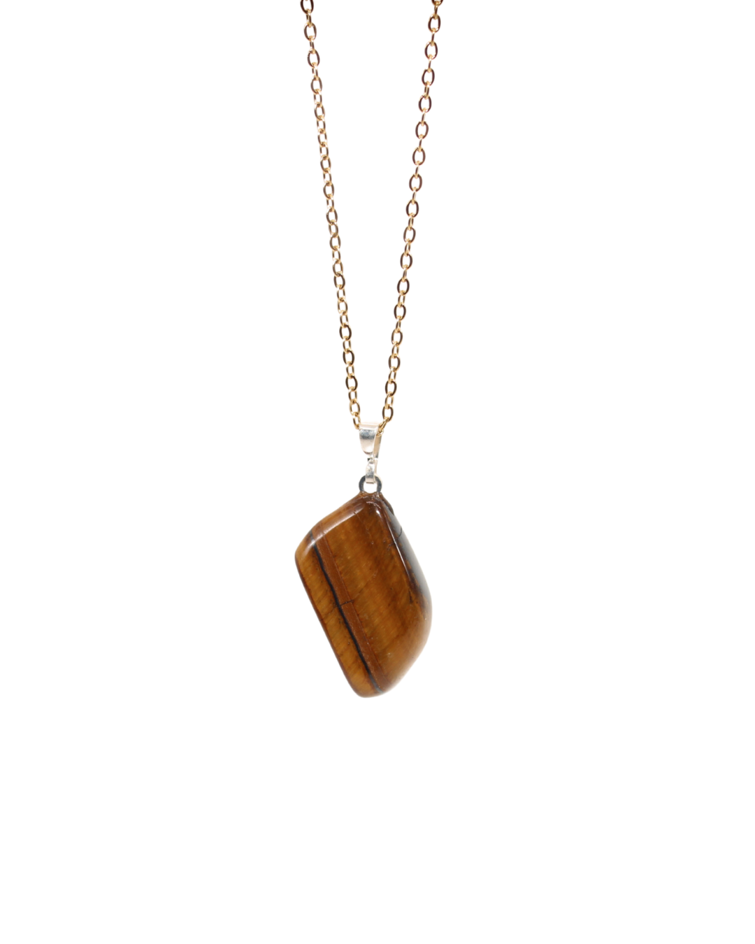 Collier Oeil de Tigre chaine dorée