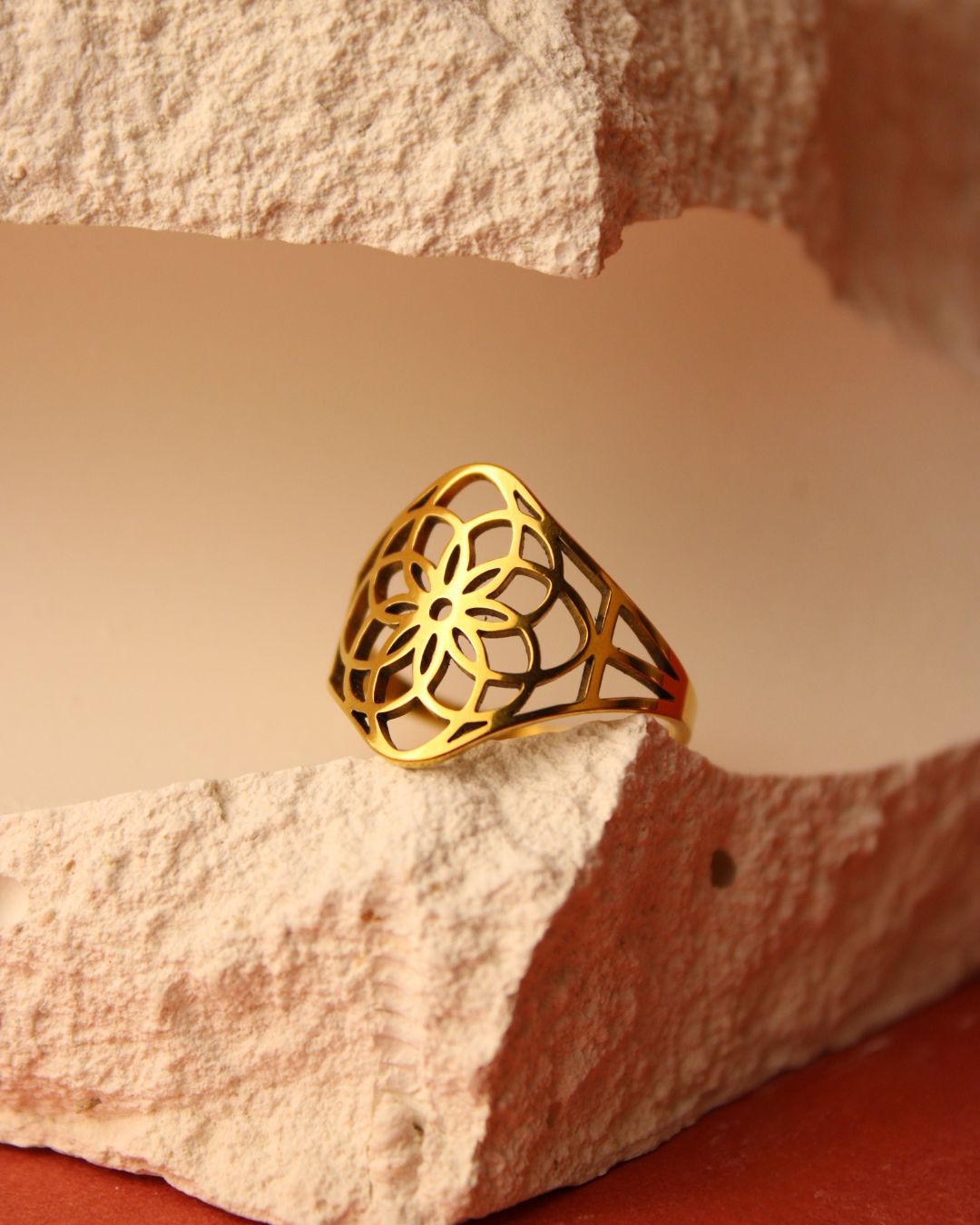 Bague géométrie sacrée - Graine de Vie