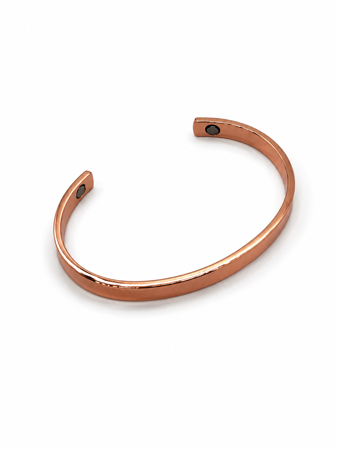 Bracelet en Cuivre avec Aimants – Jonc Plat Ajustable
