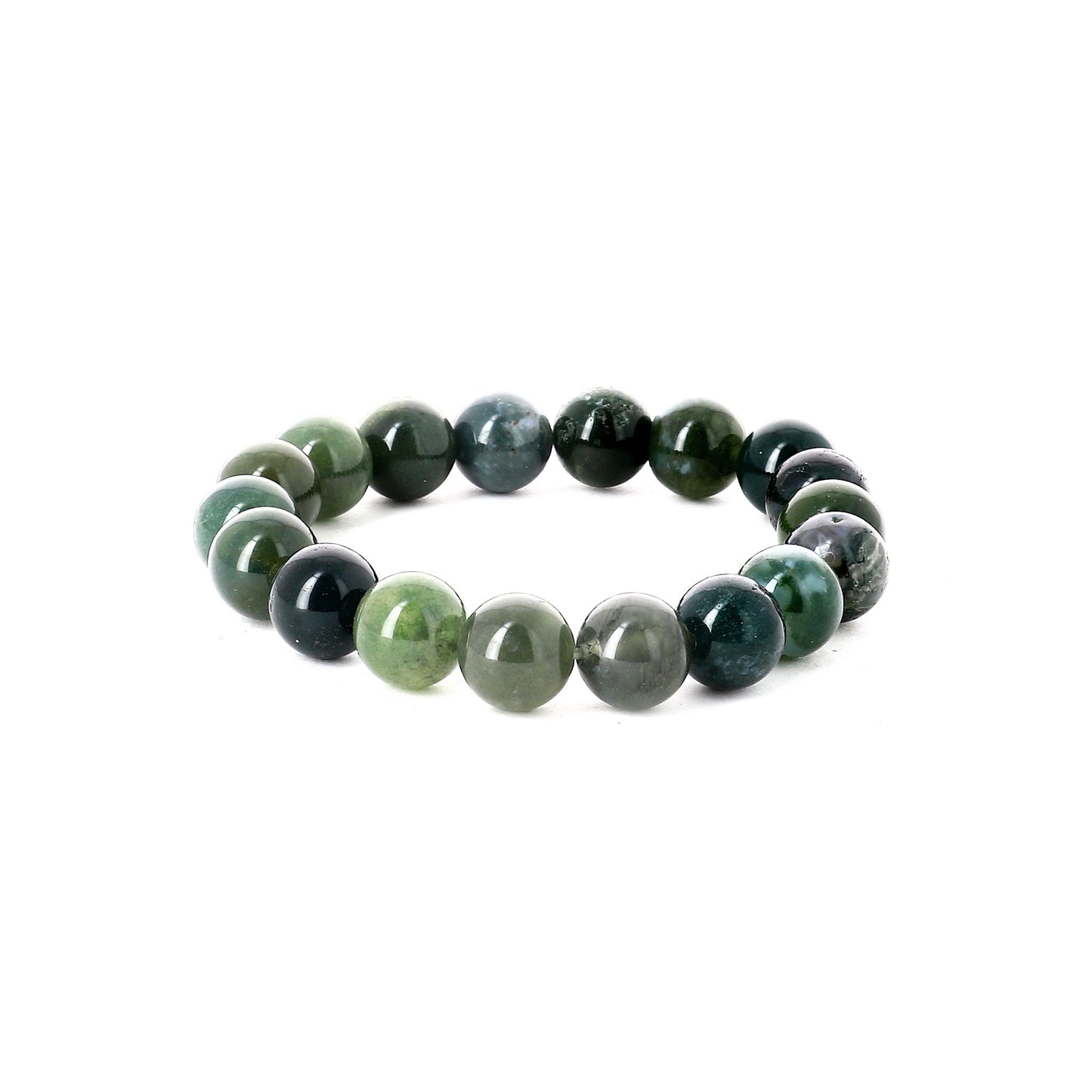 Moss Agate Bracelet - 4mm Beads