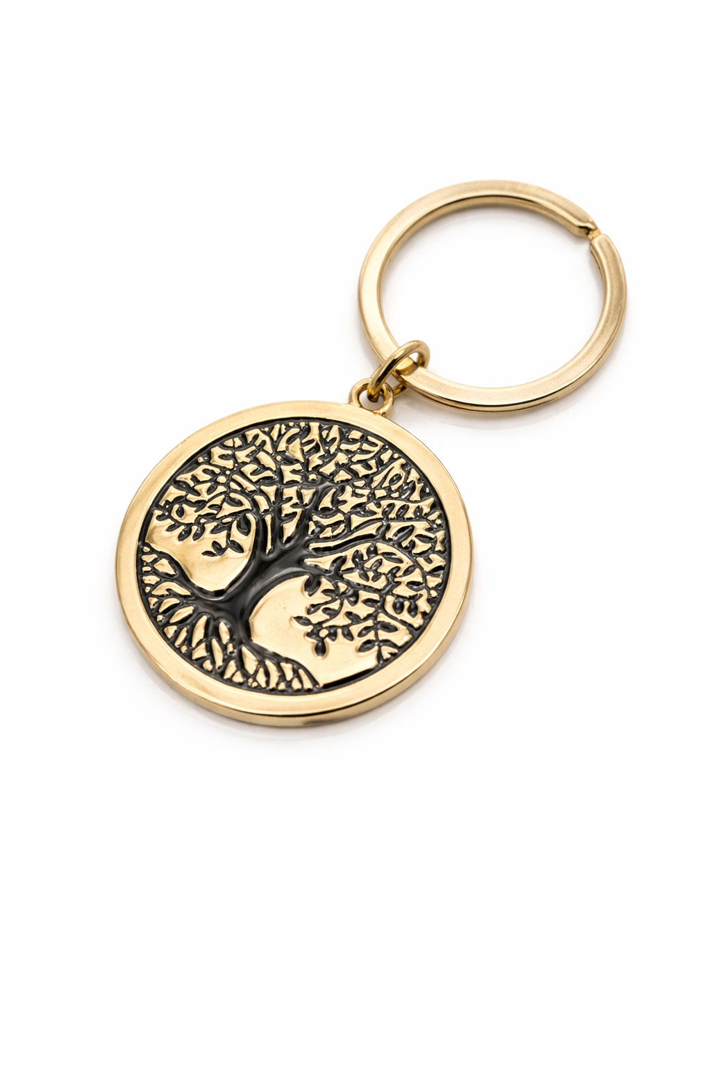 Porte-clés Arbre de Vie Doré – Symbole de Force, d'Équilibre et de Protection