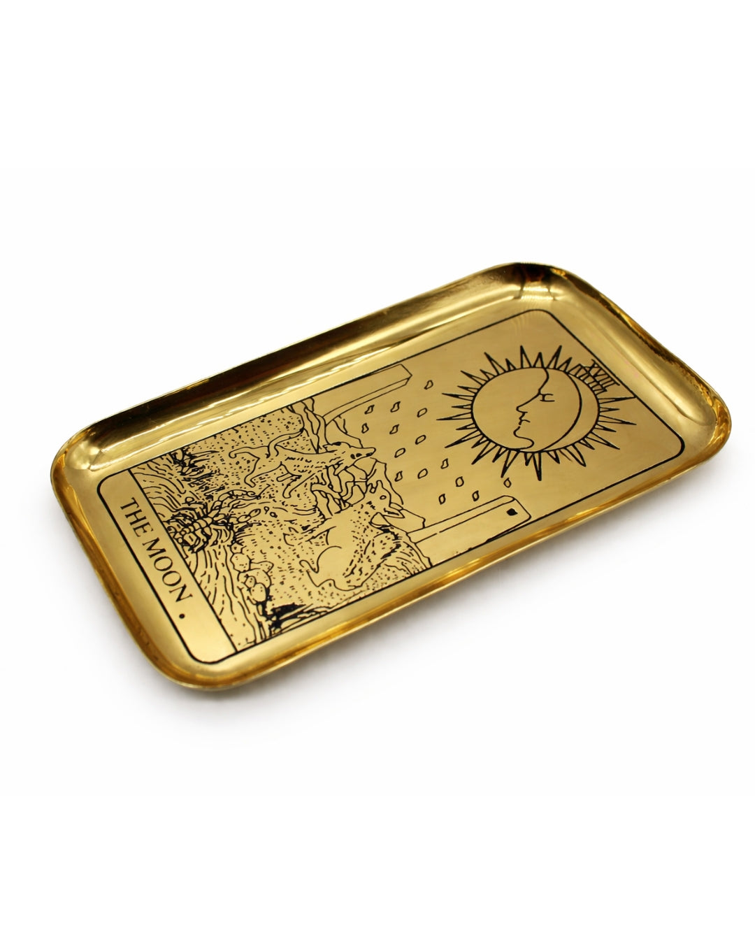 Plateau Tarot La Lune en Laiton