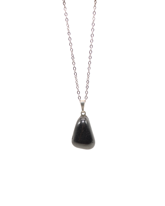 Collier Hématite chaine argent