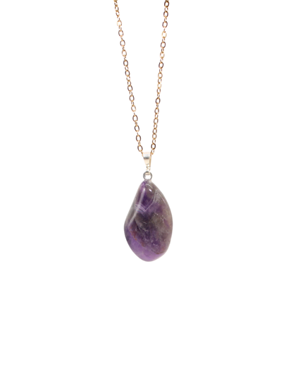 Collier Améthyste chaine dorée