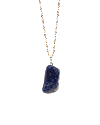 Collier Sodalite chaine dorée