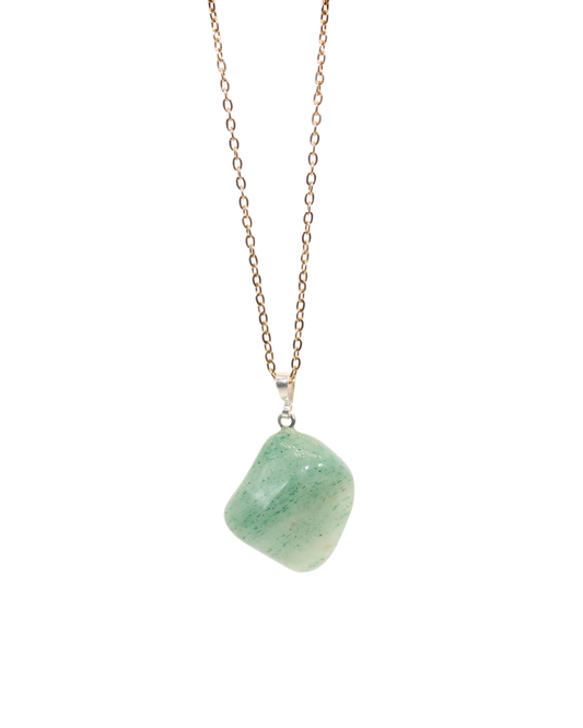 Collier Aventurine verte chaine dorée