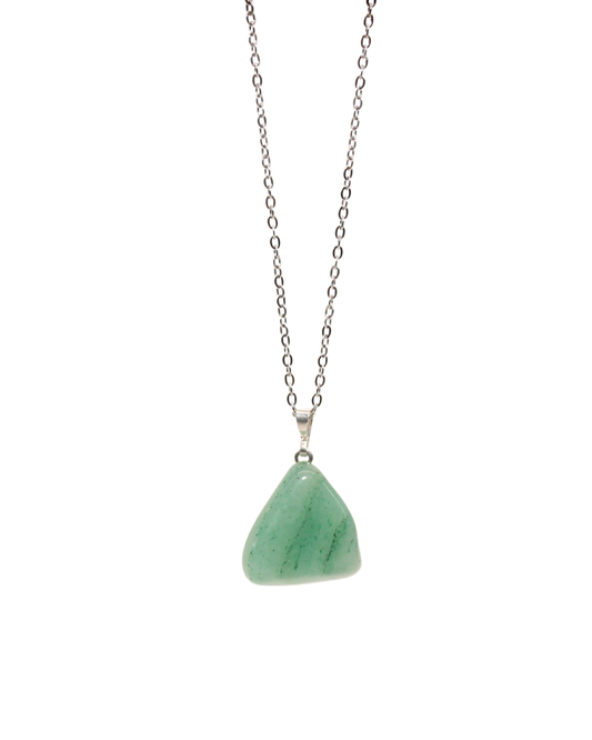 Collier Aventurine verte chaine argent