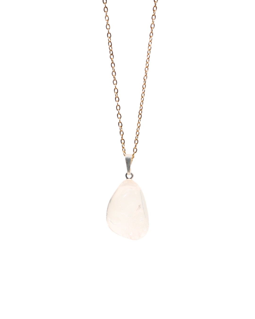 Collier Cristal de Roche chaine dorée