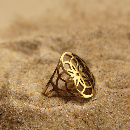 Bague géométrie sacrée - Graine de Vie