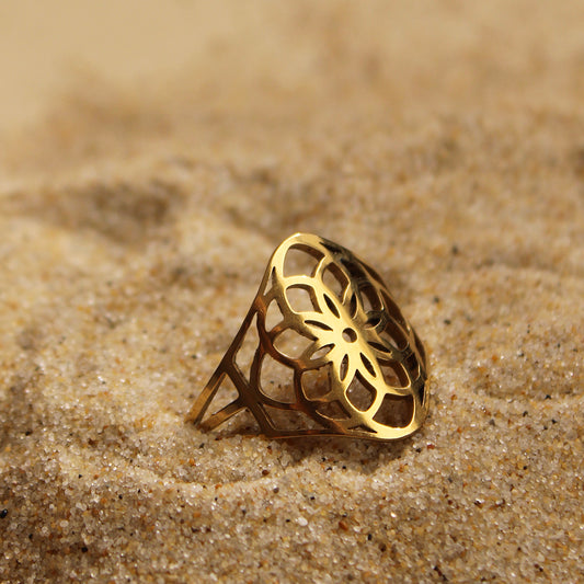 Bague géométrie sacrée - Graine de Vie