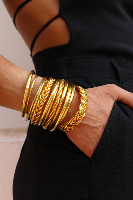 Jonc Bouddhiste Mantra-Or