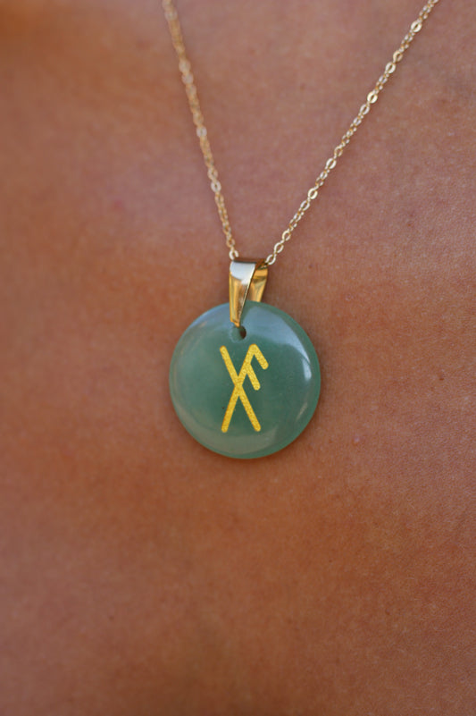 Collier Talisman Runique - Chance