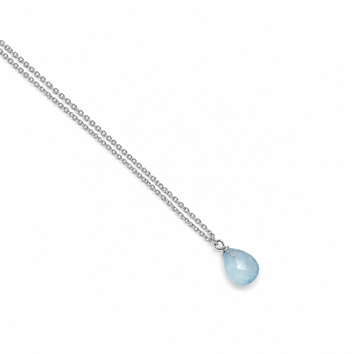 Collier Aigue-Marine Goutte