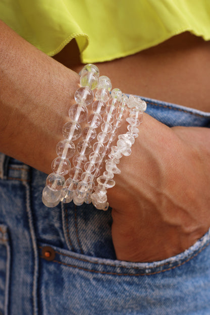 Bracelet Cristal de Roche - pierres naturelles