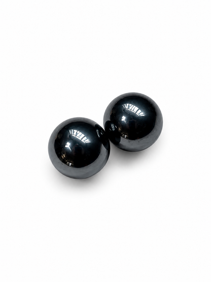 Paire de Magnets Ronds en Hématite