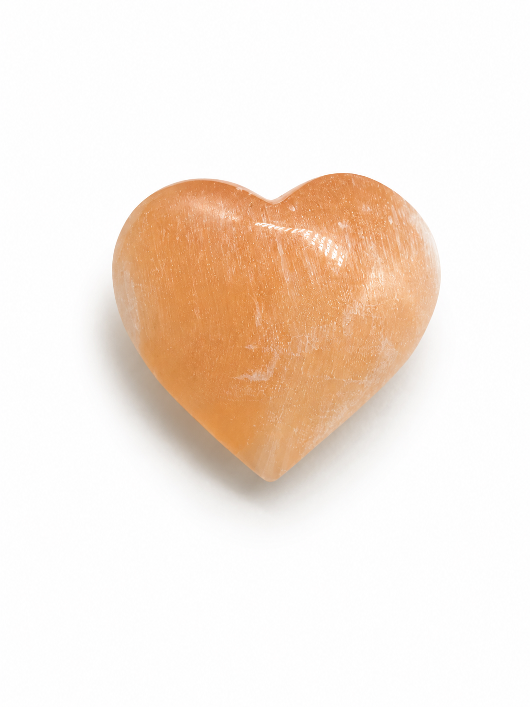 Cœur en Sélénite Orange