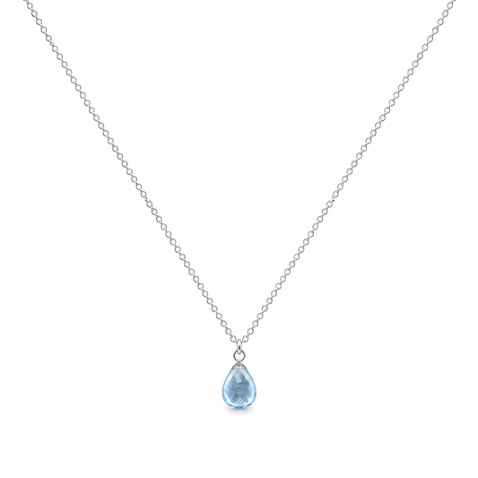 Collier Aigue-Marine Goutte