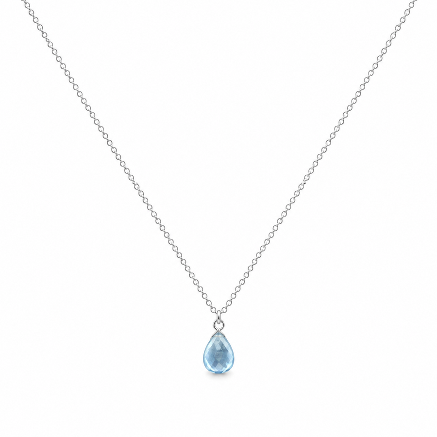 Collier Aigue-Marine Goutte