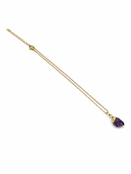 Pendentif Pointe Brute en Améthyste – Pierre Naturelle