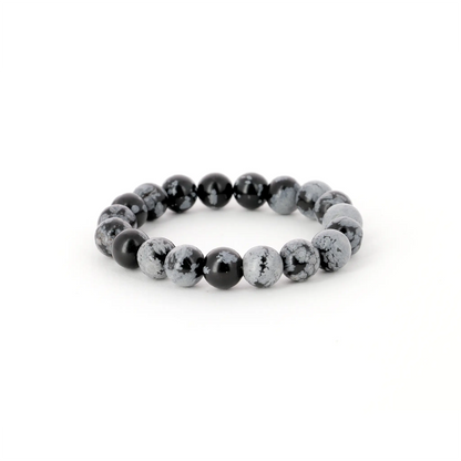 Bracelet Obsidienne neige - pierres naturelles