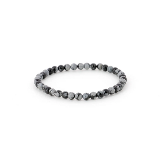 Bracelet Obsidienne neige - pierres naturelles