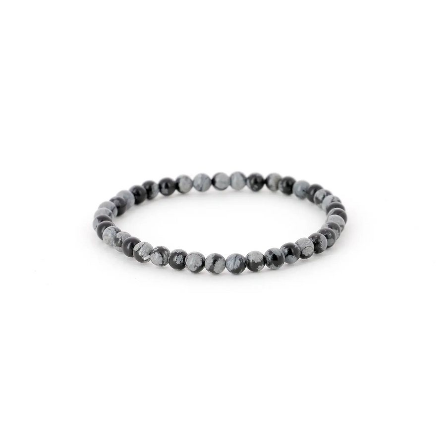 Bracelet Obsidienne neige - pierres naturelles