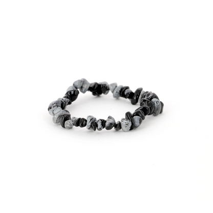 Bracelet Obsidienne neige - pierres naturelles