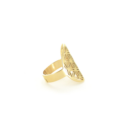 Bague géométrie sacrée - Fleur de Vie