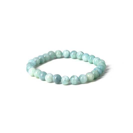 Aquamarine bracelet - 10 mm pearls 