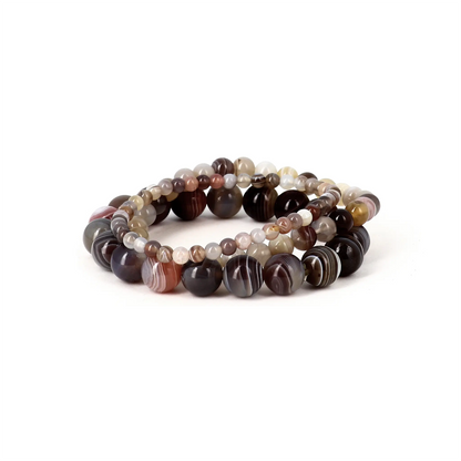 Bracelet Agate du Botswana - pierres naturelles