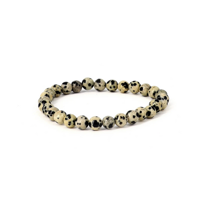 Bracelet Jaspe Dalmatien - pierres naturelles