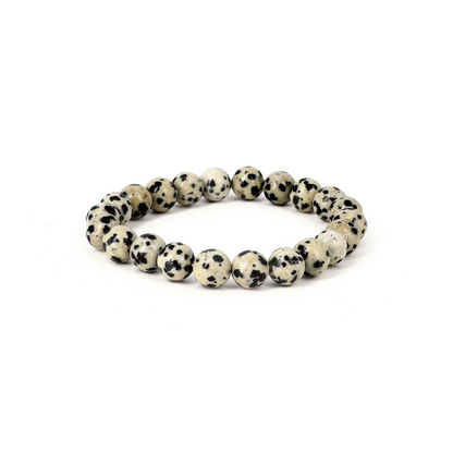 Bracelet Jaspe Dalmatien - pierres naturelles