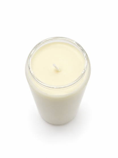 Neuvaine Blanche – Bougie de prière 9 jours à l'huile végétale
