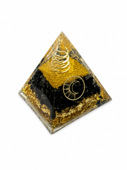 Mini Pyramide Orgonite en Pierre Naturelle – Protection Énergétique & Harmonie