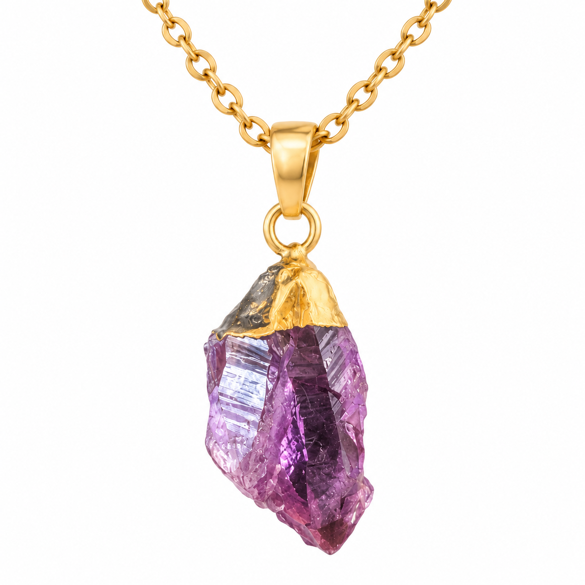 Pendentif Pointe Brute en Améthyste – Pierre Naturelle