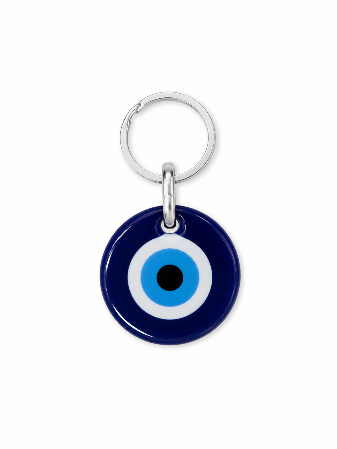 Porte-clés Œil de Nazar en Verre Bleu Marine – Talisman de Protection