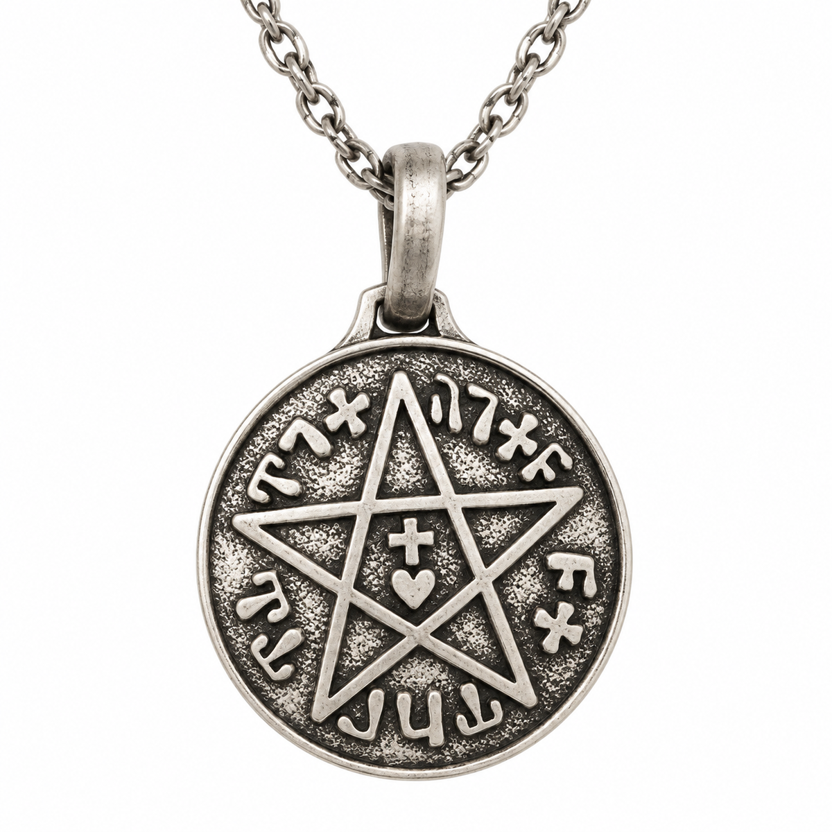 Médaille Sceau de Salomon Argentée – Talisman de Protection
