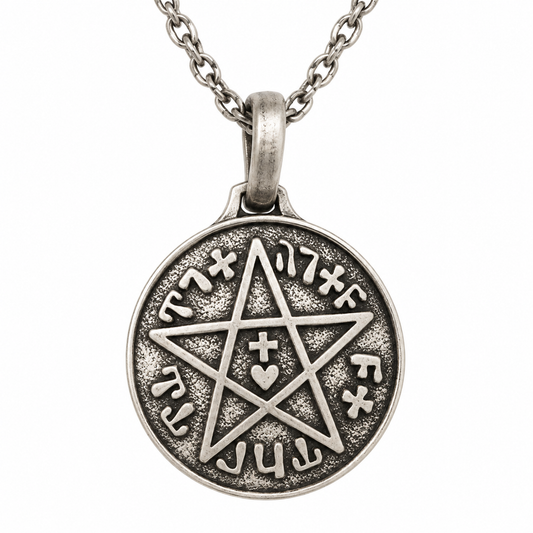 Médaille Sceau de Salomon Argentée – Talisman de Protection